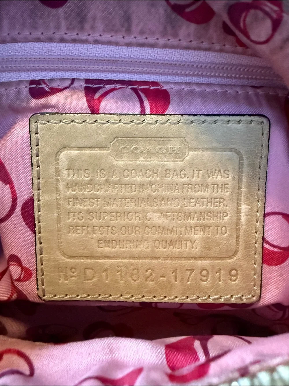 kate spade Pink Leather Tote with Ribbon Accent